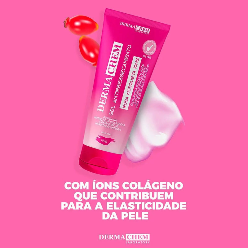 Kit 3unidades Rosa Mosqueta  1 Gel Antirressecamento +1 Sabonete  +1 Esfoliante - 100g cada Melasma Clear