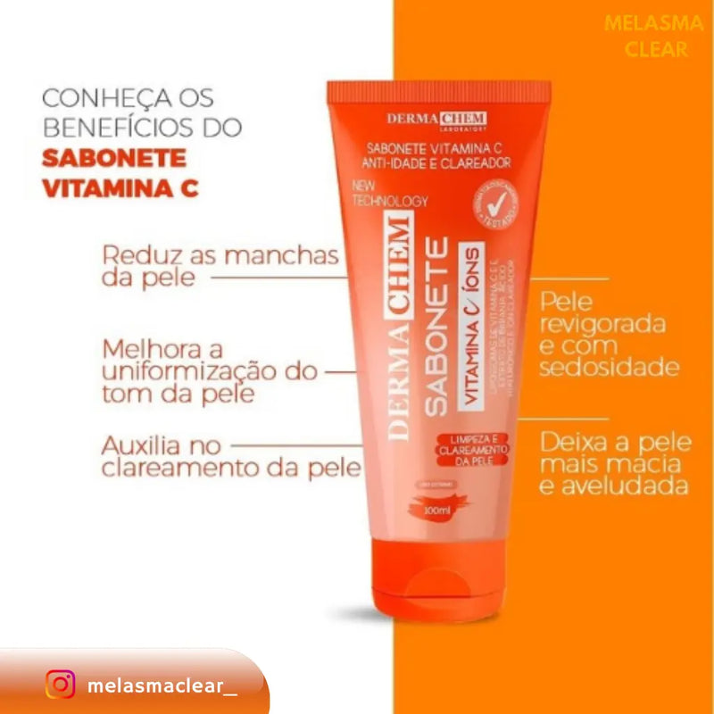 Kit Completo Skin Care Melasma e Manchas Clareador Facial & Corporal Melasma Clear