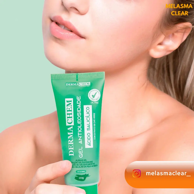 Kit 3unidades 1 Gel Esfoliante +1 Sabonete Facial +1 Gel Antioleosidade - 100g cada Melasma Clear