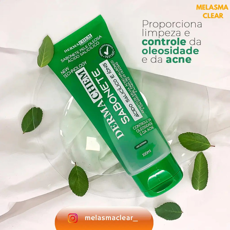 Kit 3unidades 1 Gel Esfoliante +1 Sabonete Facial +1 Gel Antioleosidade - 100g cada Melasma Clear