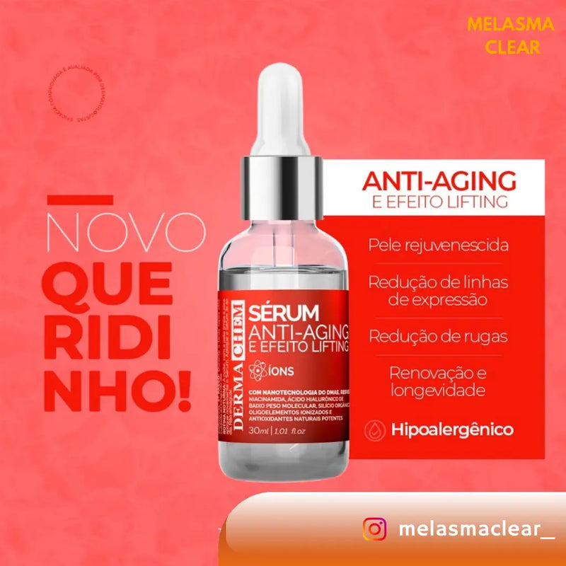 Sérum Facial Anti-Aging & Efeito Lifting Anti-idade Melasma Clear