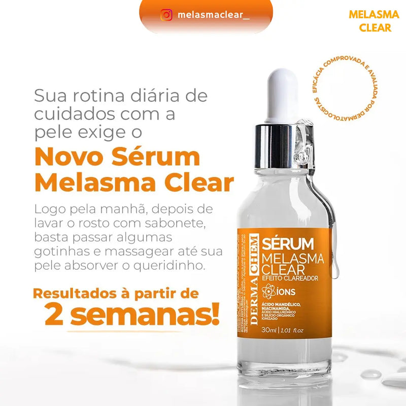 Sérum Melasma Clear Efeito Clareador 30ml Melasma Clear