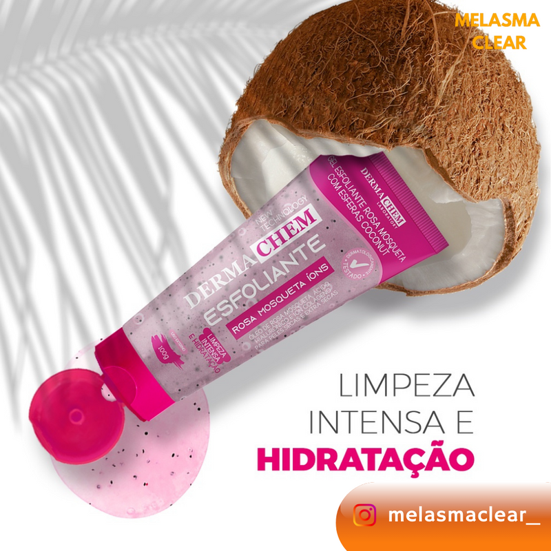 Kit Limpeza de pele rosa Mosqueta Skin Care Completo c/ Máscara Sérum - 7 itens Melasma Clear