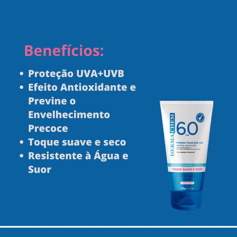 Protetor Solar Facial 60 FPS - 40g Melasma Clear